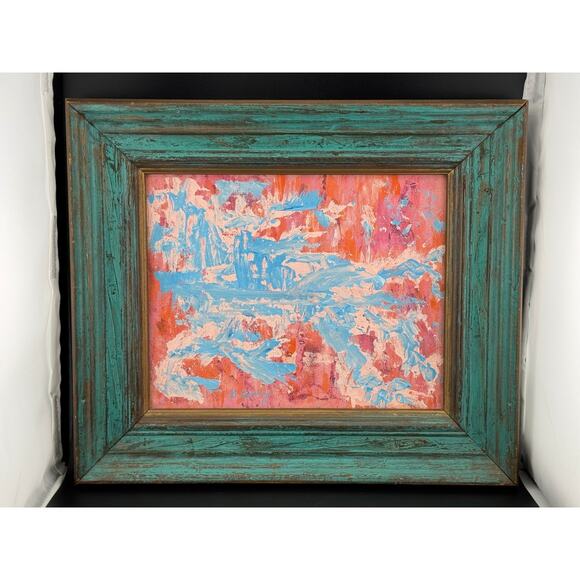 Original Framed Acrylic Painting "Blue Horse" by Guy Avery - Picture 1 of 7